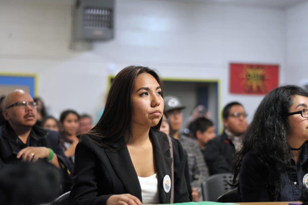 Timekeeper Jasmine Rios listen to candidate responses at Youth for Changes political forum in east Salinas.
Salinas Youth Initiative: Youth for Change
United States, California, Monterey County, Salinas, Monterey, Jay Dunn, The Packard Foundation, Youth for Change, Center for Community Advocacy, photographer, freelance, photography, multimedia, video, social justice, social services, photojournalism, www.jaydunn.org, jay@jaydunn.com